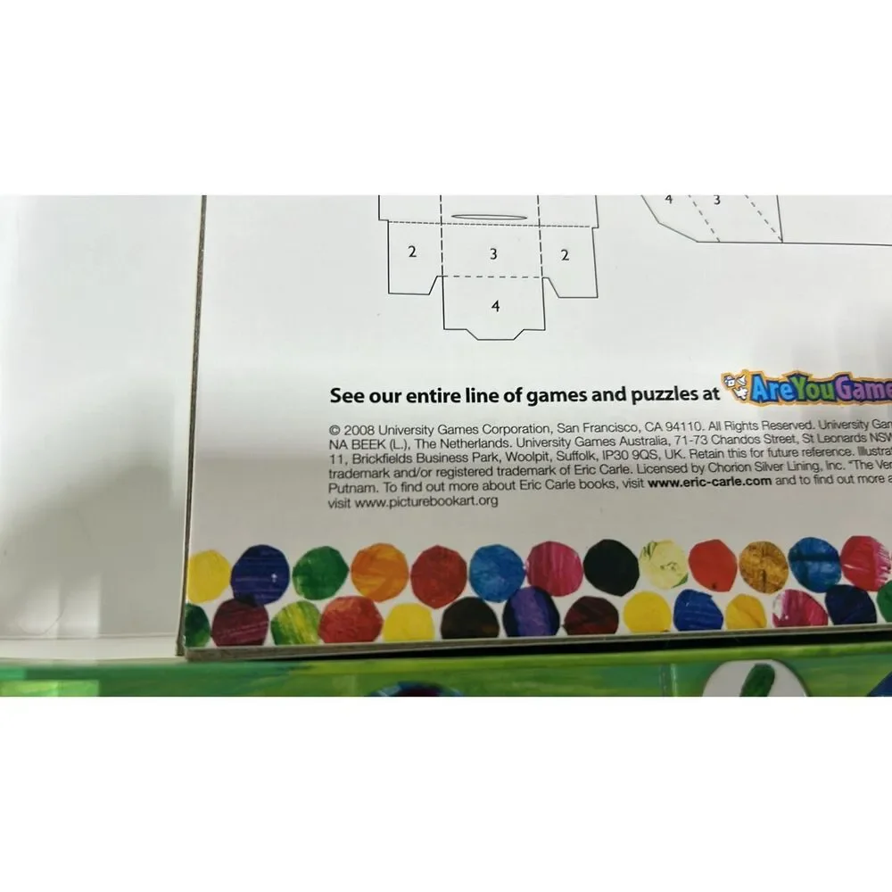2006  The Very Hungry Caterpillar Board Game By Eric Carle University
